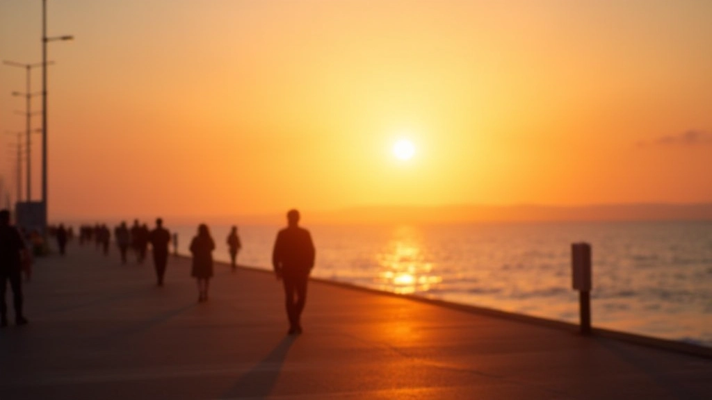 Mooie zonsondergang boven de Noordzee aan de kust